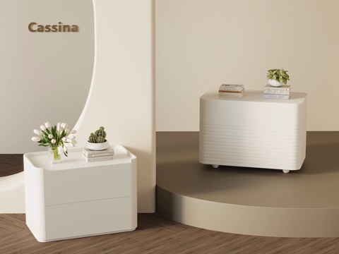 Modern Cream Style Bedside Cabinet