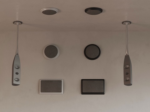 Modern hoisting audio wall-mounted speaker