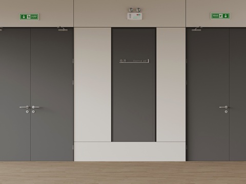 Modern fire door single door double door