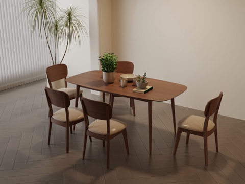 Mid-century Style dining table and chair