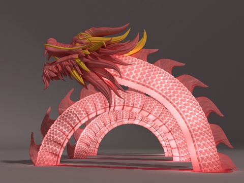 Neo-Chinese Style Art Display in the Year of the Dragon