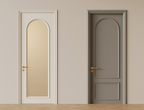 French Cream Style single door