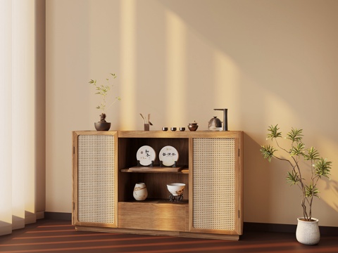 New Chinese-style Tatami Tea Table Storage Cabinet