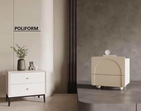 Modern Cream Style Bedside Cabinet