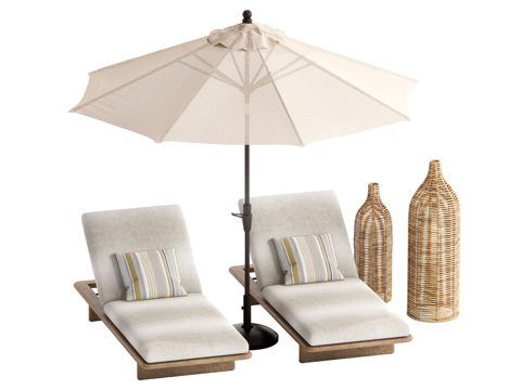 Recliner Sunshade Combination Outdoor Lounge Chair