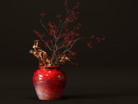 Vase Flower Art Flower-arranging Dried Branched