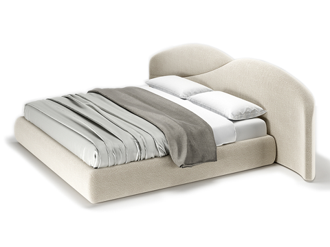 Modern Simple Double Bed Double Bed Simple Bed Bedroom Bed Pillow