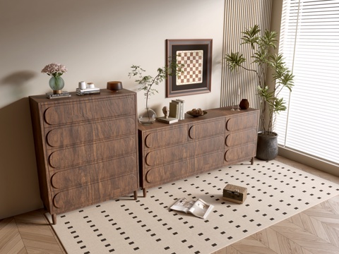 Modern Wood Grain Cabinet Minimized Style Cabinet Whole Cabinet Sideboard Balcony Cabinet Storage Cabinet