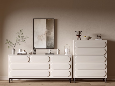 Modern Cream Style Bookcase Whole Cabinet Sideboard Cabinet Balcony Cabinet Storage Cabinet Entrance Cabinet