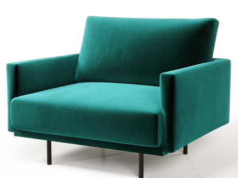 Modern Italian Misle Barhat Emerald armchair