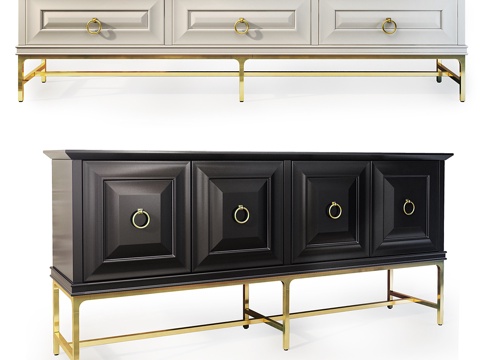 Neoclassical Style Affordable Luxury Style TV Cabinet