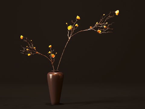 Vase Flower Art Flower-arranging Dried Branched