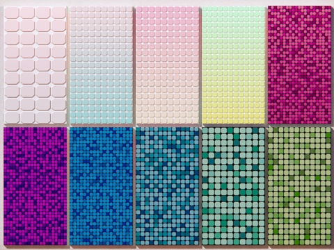 Wall Tile Macaron Gradient Seamless Ceramic Mosaic Classic Color Matching