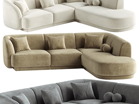 Modern Cream Miley right Sofa