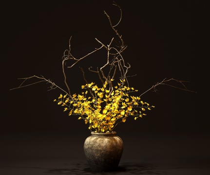 Vase Flower Art Flower-arranging Dried Branched