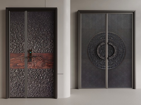 Neo-Chinese Style double door door