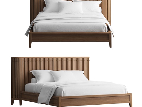 Nordic Simple Double Bed Double Bed Simple Bed