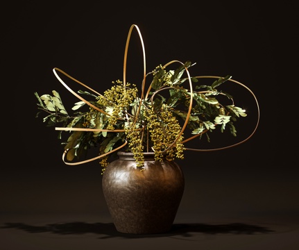 Vase Flower Art Flower-arranging Dried Branched