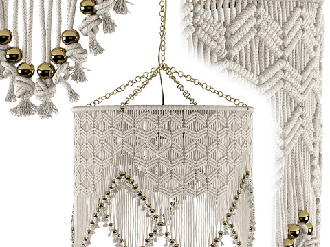 Woven decorative chandelier