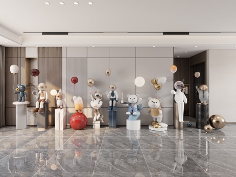 Modern balloon ornaments sculpture combination