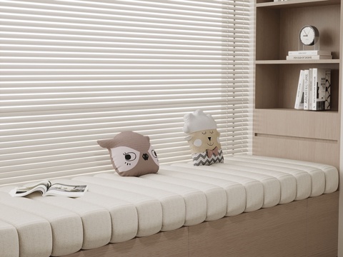 Modern Cream Style Bay Window Cushion Doll