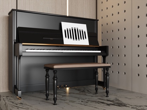 Musical Instrument Modern Vertical Piano