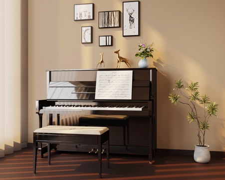 modern piano decorative painting