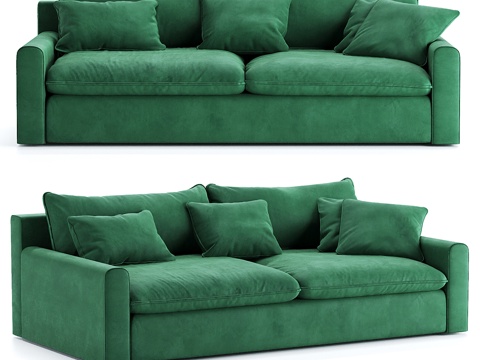 Modern Simple Double Sofa Double Sofa Simple Double Sofa Green Sofa