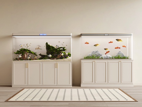 French retro style fish tank