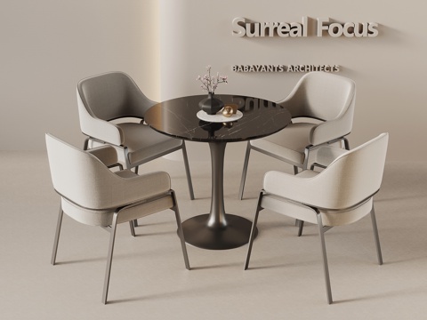 Modern Dining Table and Chair Round Dining Table and Chair Lounge Chair