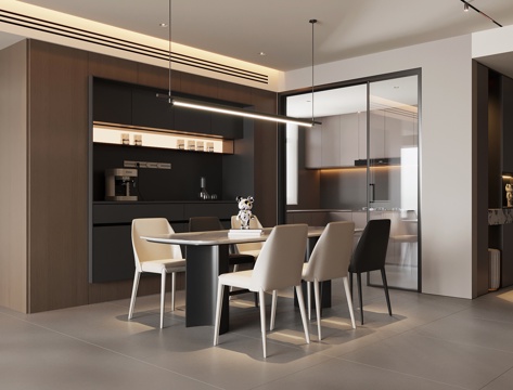 Modern Italian DiningRoom Dining Table and Chair Italian Wine Cabinet