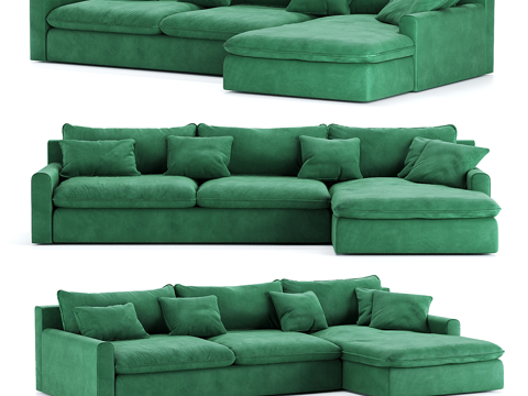 Modern Simple Double Sofa Double Sofa Simple Double Sofa Green Sofa