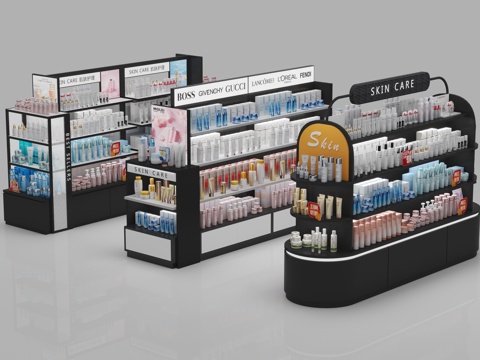 Modern Cosmetic Cabinet Skin Care Cabinet Wash Cabinet Display Cabinet Island Cabinet 3D Model