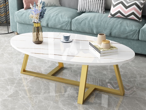 Modern marble coffee table