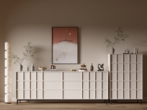 Modern Cream Style Bookcase Whole Cabinet Sideboard Cabinet Balcony Cabinet Storage Cabinet Entrance Cabinet