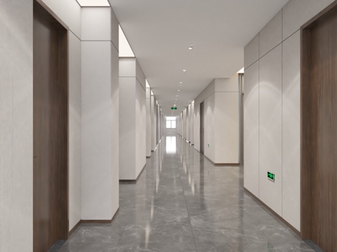 Modern minimalist corridor