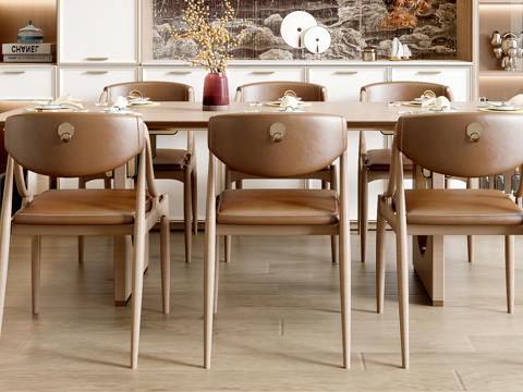 New Chinese Dining Table and Chair Combination