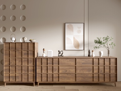 Modern Wood Grain Cabinet Minimized Style Cabinet Whole Cabinet Sideboard Balcony Cabinet Storage Cabinet