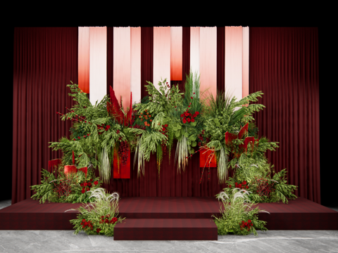 Niche Senior Red Nature Wedding Floriculture