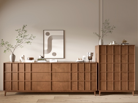 Modern Wood Grain Cabinet Minimized Style Cabinet Whole Cabinet Sideboard Balcony Cabinet Storage Cabinet