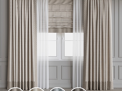 New Chinese Fabric Curtain