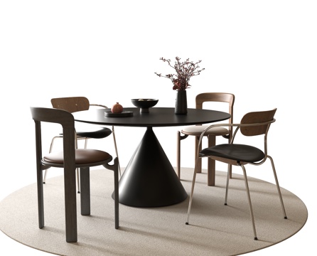 Modern Dining Table and Chair Round Dining Table and Chair