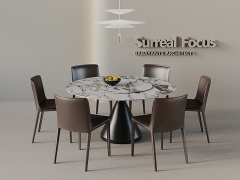 Modern Dining Table and Chair Round Dining Table and Chair