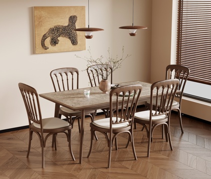 Mid-century Style dining table and chair