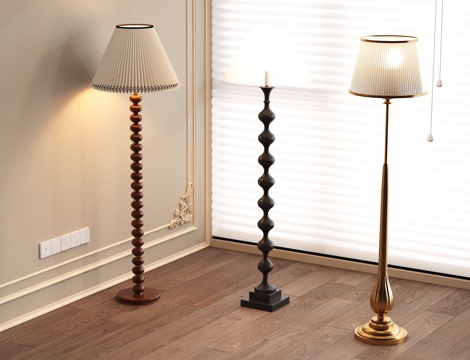 French Middle Ancient Floor Lamp Wooden Floor Lamp Metal Floor Lamp Retro Floor Lamp Floor Lamp Set