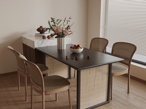 Middle-style dining table and chair decoration