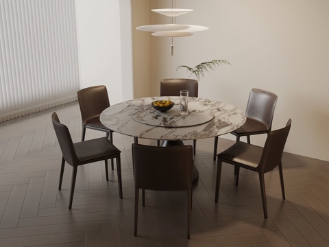 Modern Dining Table and Chair Chandelier