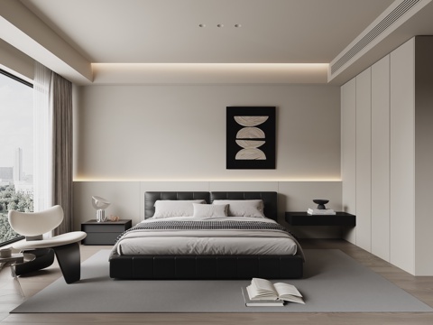 Modern Minimalist Master Bedroom