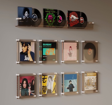 Storage Shelf Modern Record Books