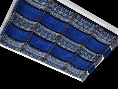 Blue Printed Cloth Ceiling Veil Decorative Ceiling Blue Printed Cloth Ceiling Decorative Shaped Veil Ceiling